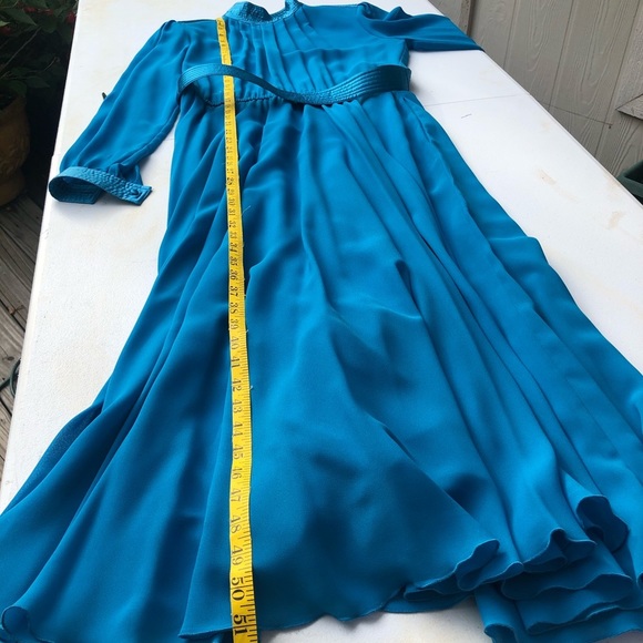 True Vintage Parigi 80s Maxi Dress Size 8 - Picture 9 of 16